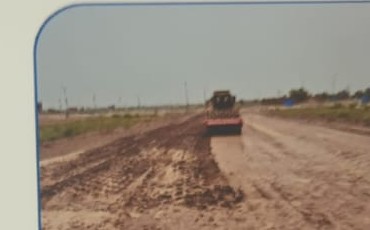 Civil infrastructure development works of Sector V, DHA Multan, showing road construction